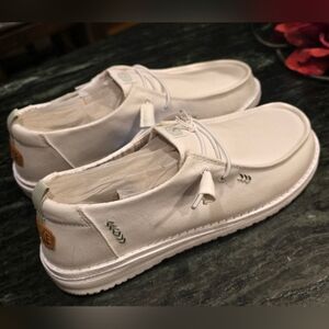 HEY DUDE White Casual Loafers